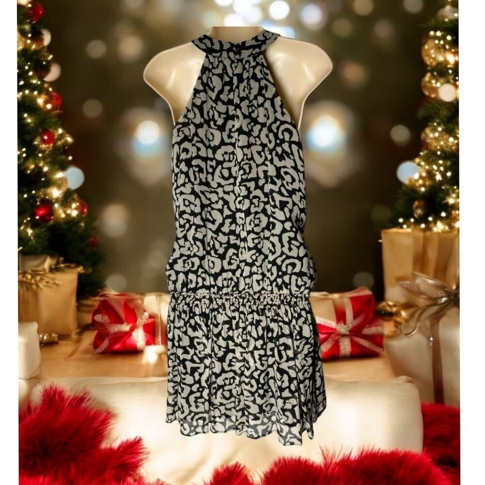 INC International Concepts Sleeveless Ruffled Abstract Print Party‎ Silk Dress14 - Picture 3 of 14